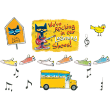 Pete the Cat We're Rocking in Our Learning Shoes Bulletin Board