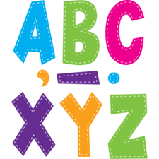 Multi Bright Stitch 7" Fun Font Letters