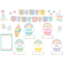 Pastel Pop Happy Birthday Mini Bulletin Board