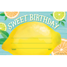 Lemon Zest Sweet Birthday Awards