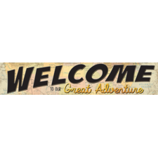 Travel the Map Welcome to Our Great Adventure Banner