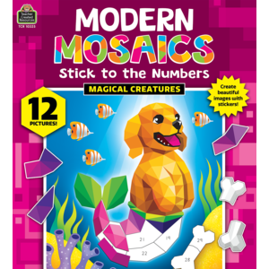 TCR10325 Magical Creatures Modern Mosaics Stick to the Numbers Image