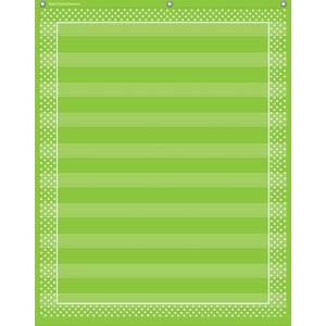 TCR20745 Lime Polka Dots 10 Pocket Chart Image