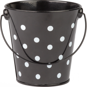 TCR20825 Black Polka Dots Bucket Image