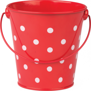 TCR20827 Red Polka Dots Bucket Image