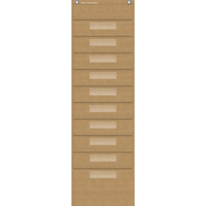 TCR20840 Burlap 10 Pocket File Storage Pocket Chart Image