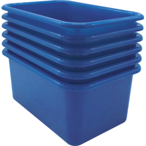 TCR2088579 Blue Small Plastic Storage Bin 6 Pack Image