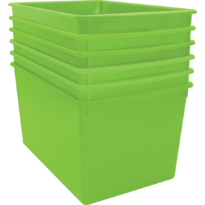 TCR2088611 Lime Plastic Multi-Purpose Bin 6 Pack Image