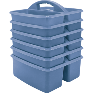 TCR2088625 Slate Blue Plastic Storage Caddy 6 Pack Image