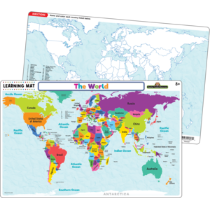 TCR21020 The World Map Learning Mat Image