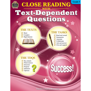 TCR2738 Close Reading Using Text-Dependent Questions Grade 5 Image