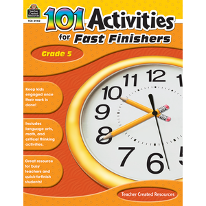 TCR2940 101 Activities For Fast Finishers Grade 5 Image