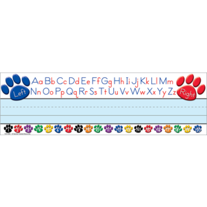 TCR4040 Paw Prints Left/Right Alphabet Flat Name Plates Image