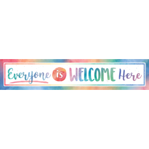 TCR4394 Watercolor Everyone is Welcome Here Banner Image
