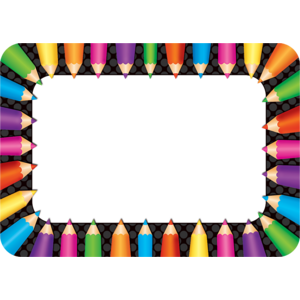 TCR5513 Colored Pencils Name Tags/Labels Image