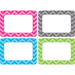 TCR5526 Chevron Name Tags/Labels - Multi-Pack Image