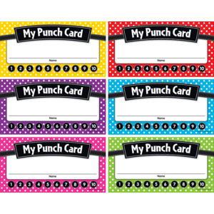 TCR5608 Polka Dots Punch Cards Image