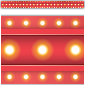 TCR5891 Red Marquee Straight Border Trim Image