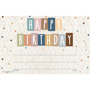 TCR7135 Everyone is Welcome Happy Birthday Awards Image