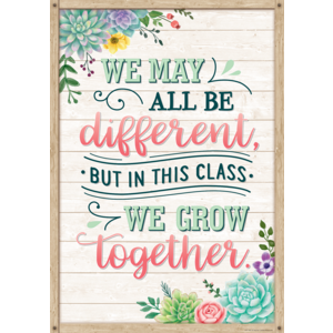 TCR7442 We May All Be Different, but in This Class We Grow Together Positive Poster Image