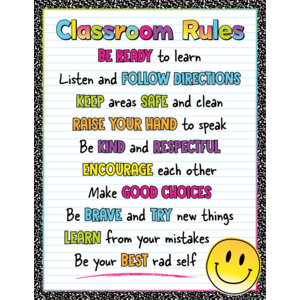 TCR7464 Brights 4Ever Classroom Rules Chart Image