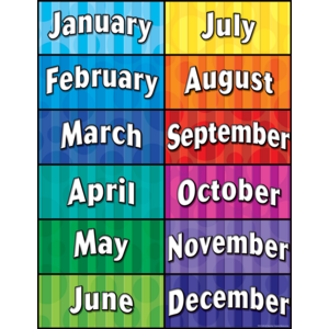 TCR7628 Months of the Year Chart Image