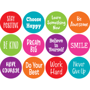 TCR77006 Spot On Carpet Markers Positive Sayings - 4" Image