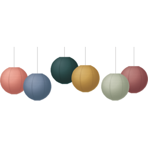 TCR77234 Wonderfully Wild 8" Hanging Paper Lanterns Image