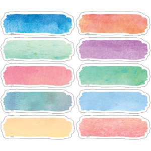 TCR77362 Watercolor Labels Magnetic Accents Image