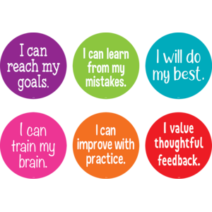 TCR77507 Spot On Carpet Markers Growth Mindset - 7" Image
