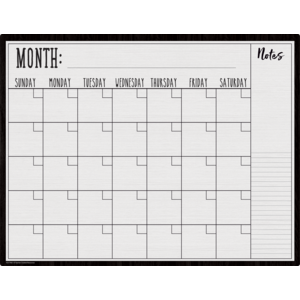 TCR7960 Modern Farmhouse Calendar Write-On/Wipe-Off Chart Image