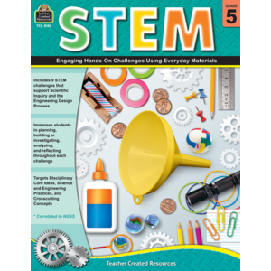 TCR8185 STEM: Engaging Hands-On Challenges Using Everyday Materials Grade 5 Image