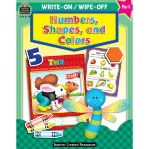 TCR8214 Numbers, Shapes and Colors Write-On Wipe-Off Book Image