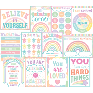 TCR8439 Pastel Pop Calming Strategies Small Poster Pack Image