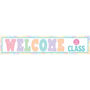 TCR8445 Pastel Pop Welcome to Our Class Banner Image