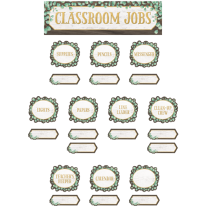 TCR8453 Eucalyptus Classroom Jobs Mini Bulletin Board Image