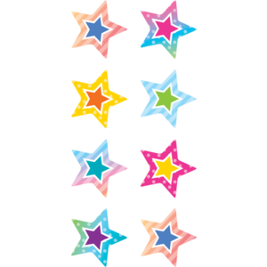 TCR8786 Colorful Vibes Stars Mini Stickers Image
