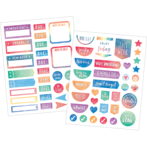 TCR8975 Watercolor Planner Stickers Image