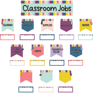 TCR9024 Oh Happy Day Classroom Jobs Mini Bulletin Board Image