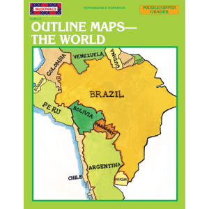 TCRR658 Outline Maps: The World Reproducible Workbook Image