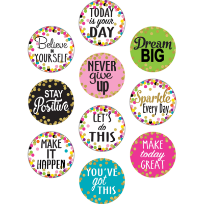 Confetti Positive Sayings Accents - TCR8890 | Teacher Created Resources