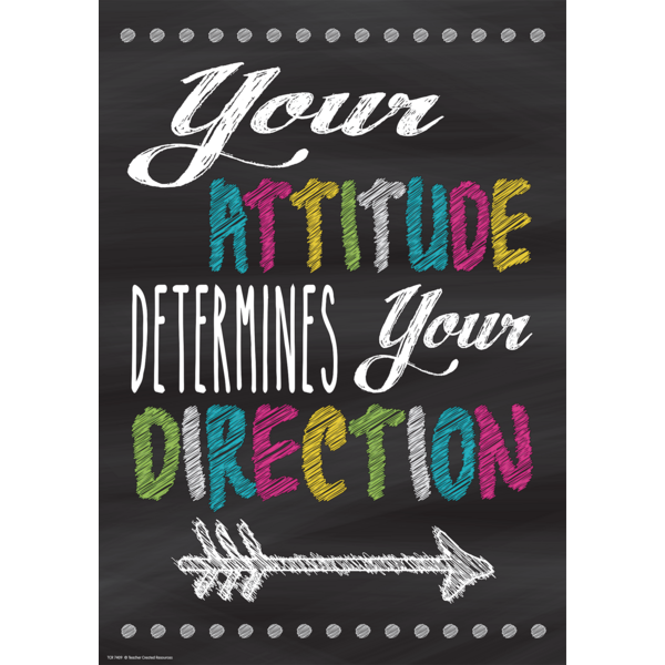 Your Attitude Determines Your Direction Positive Poster - TCR7409 ...