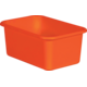 Orange Small Plastic Storage Bin 6 Pack Alternate Image A