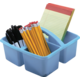 Light Blue Plastic Storage Caddy 6 Pack Alternate Image A