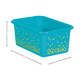 Teal Confetti Small Plastic Storage Bins 6-Pack Alternate Image SIZE