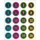 Chalkboard Brights Numbers Stickers Alternate Image A