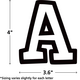 Black & White Bold Block 4" Letters Combo Pack Alternate Image SIZE