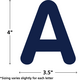 Navy Blue Classic 4" Letters Uppercase Pack Alternate Image SIZE