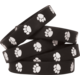 Black with White Paw Prints Wristbands Alternate Image C