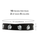 Black with White Paw Prints Wristbands Alternate Image SIZE